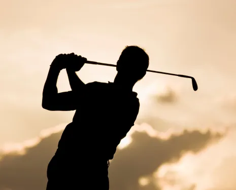 golfer shadows