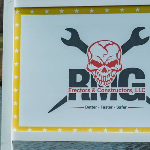 RMG erectors and constructors llc signage