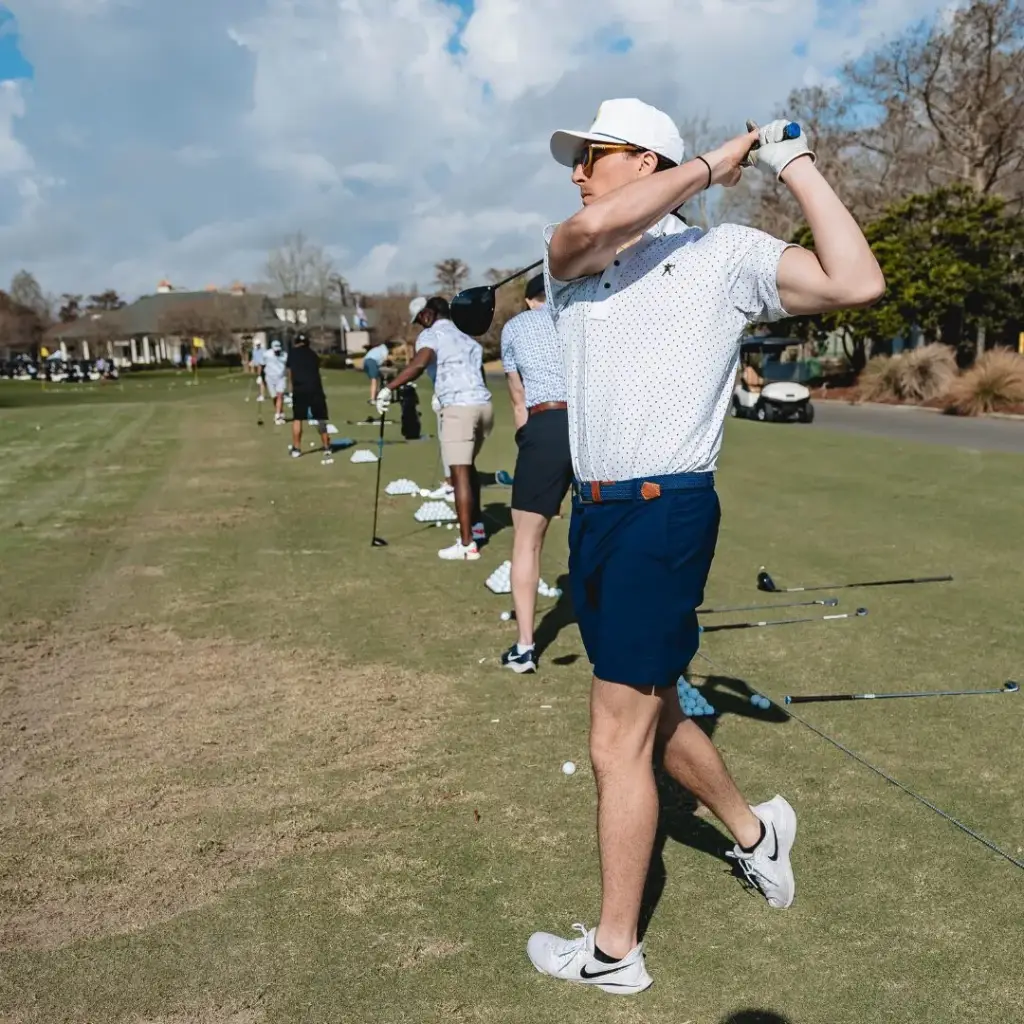 CGA Players lined up for their drive