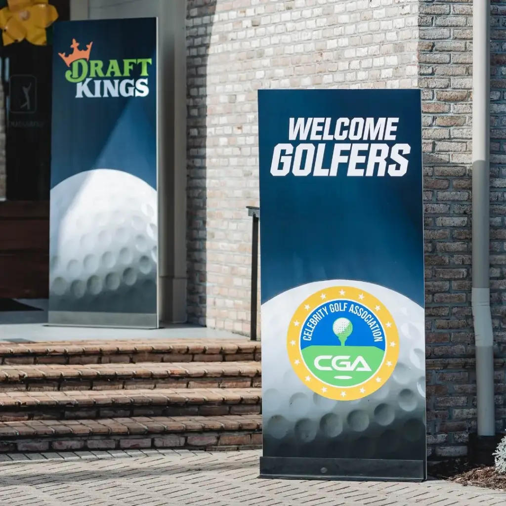 CGA and draft kings signage
